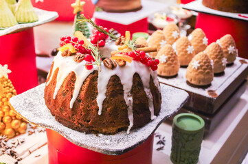 Christmas sweets and desserts for buffet
