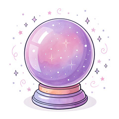 Cute Watercolor Halloween Clipart Set – Kawaii Witch Elements, Ghost, Pumpkin, Magic Potions and Cauldron