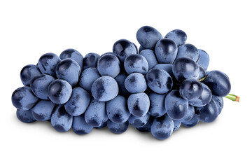 dark blue grape berry bunch isolated on white background