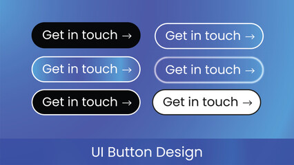 Get in touch UI button design for website
