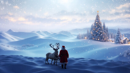 クリスマスの風景　AI生成素材