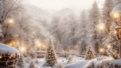 クリスマスの風景　AI生成素材