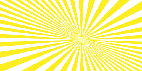 Bright yellow sunburst design vector with abstract orange rays for a summer background. explosion, sun, ray, star, sunlight, shine, beam, hot, sky