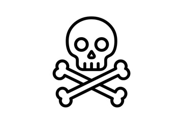 Skull and crossbones symbol on a plain background representing danger and caution in various contexts