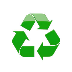 Obraz premium Green recycling symbol arrows environment conservation sustainability future ecology earth