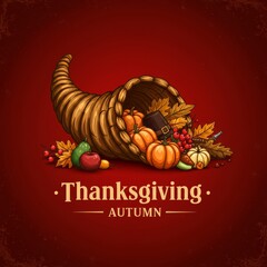 Close-up of assorted fruit in a basket on Thanksgiving Day Poster , Template 