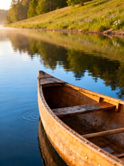 canoe on the lake