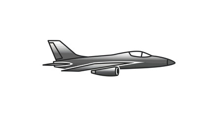 Sleek gray fighter jet with swept wings and prominent engine nacelle.