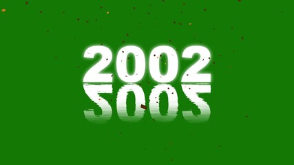 Happy New Year 2002 confetti Celebration concept. Greeting animation for the New Year holiday. Modern shimmering endless animation welcoming the new year. Holiday banner concept for eve, or party