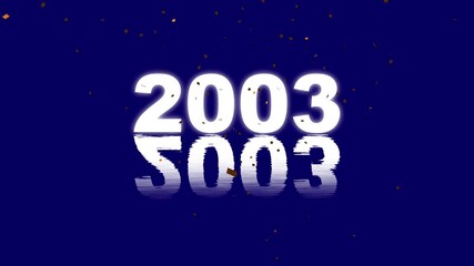 Happy New Year 2003 confetti Celebration concept. Greeting animation for the New Year holiday. Modern shimmering endless animation welcoming the new year. Holiday banner concept for eve, or party - Powered by Adobe