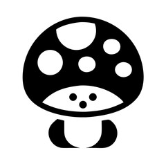 Vector art of amanita mushroom, a charming and whimsical symbol of natures bounty