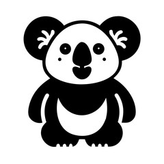 Illustration of a koala, an arboreal herbivorous marsupial native to australia