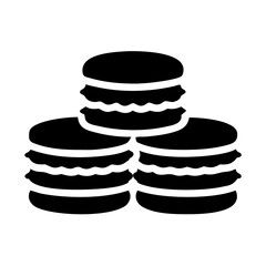 Vector art of stack of three macarons, a delightful treat for any dessert lovers project
