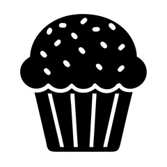Vector art of delicious muffin with sprinkles, a sweet treat for any occasion, perfect for breakfast