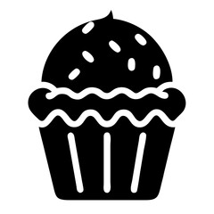 Vector art of delicious cupcake with frosting, a sweet treat for any occasion, perfect for dessert
