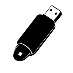 Vector art of usb flash drive icon portable storage device for data transfer and backup