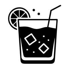Vector art of refreshing iced drink with lemon, a perfect beverage for a hot summer day
