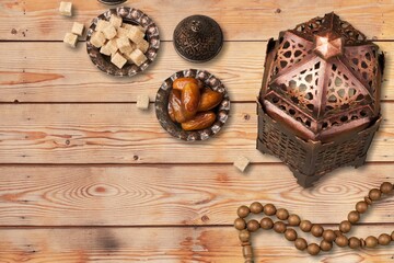 Aerial image of decoration with Ramadan Kareem holiday