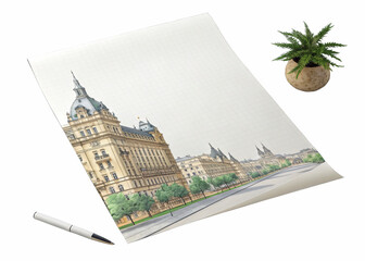 a4-paper on a isolated transparent background