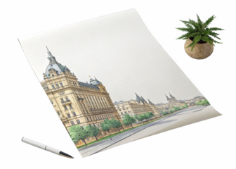 a4-paper on a isolated transparent background