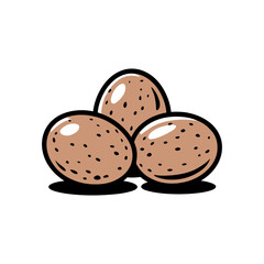 Eggs icon vector on White Background ,Vector Art Illustration on white background.