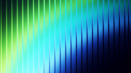 Vibrant abstract background with green and blue vertical lines and light effect
