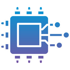 Fototapeta premium Microchip Icon