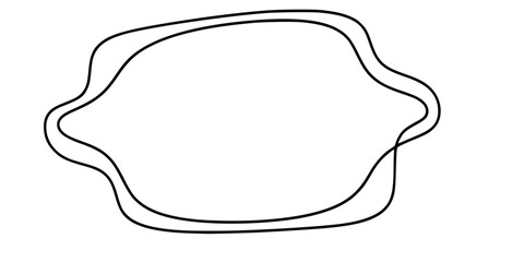 Fototapeta premium Organic Smooth-Edged Abstract Frame Border Flat Vector Element 