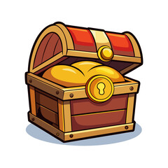 treasure chest with gold coins