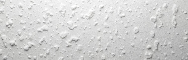 Close-up macro shot of a white textured surface. It has a coarse, porous quality with raised bumps and irregular patterns, resembling aged plaster or rough paper.