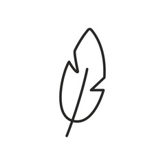 Feather icon. Fall symbol modern, simple, vector, icon for website design, mobile app, ui. Vector Illustration