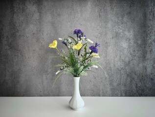 bouquet of spring flowers, bouquet of flowers, artificial flowers in an vase