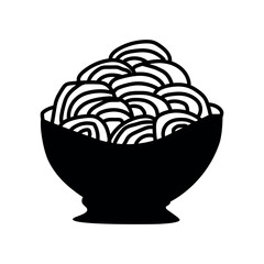 A bowl of noodles in silhouette, evoking warmth, comfort, and asian culinary tradition