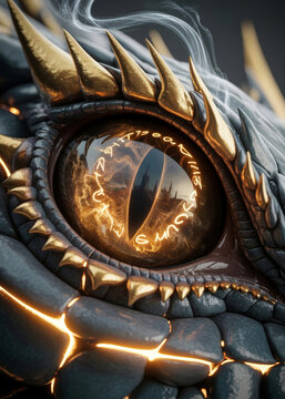 Enchanting Dragon's Eye Glimpse into a Mythical World