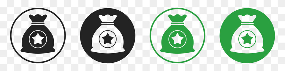bag with star flat icon