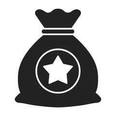 bag with star flat icon