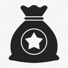 bag with star flat icon