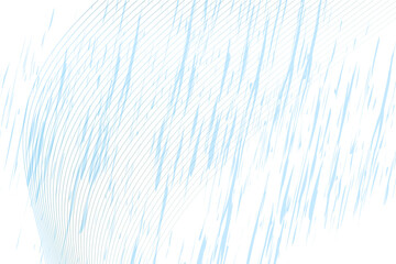 Abstract blue wave line pattern isolated on transparent background for wallpaper