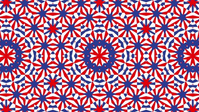 Looping background of an abstract kaleidoscope &mdash; hexagonal symmetry creates a hypnotic flow of geometric shapes for website hero sections or digital signage