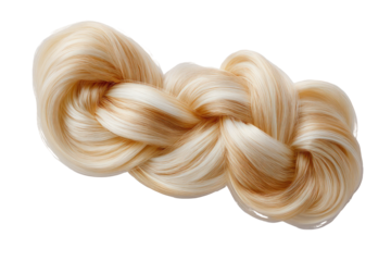 Close-up of a blonde braid