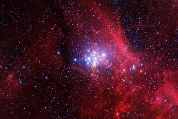 Beautiful red galaxy. Elements of this image furnished by NASA © Artsiom P