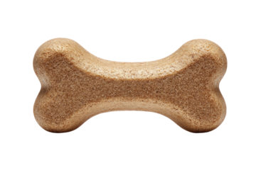 Close-up of a light brown dog bone treat