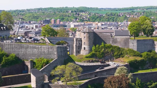 monument belgium surrounding activities visitors arriving citadel namur up close aerial view of citadelle de scenic observation 