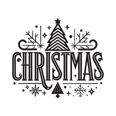  Happy Christmas Vector Art Holiday Season Greeting Typography for Merch and Cards