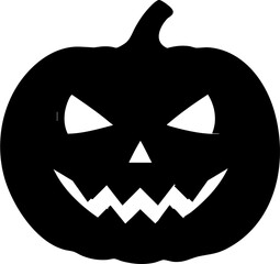 Spooky Jack O Lantern silhouette icon for Halloween celebrations and festive decorations, perfect for seasonal events and spooky themes.