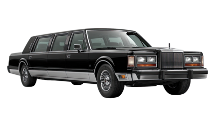 Black stretch limousine, classic style