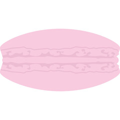 A Single Pink Macaron Isolated on a Transparent Background Representing a Sweet Dessert Treat