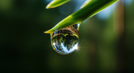 Water Droplet on Pine Needle