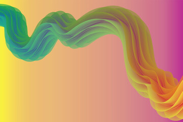 Colorful Abstract Wave Design with Gradient Background for Modern Art and Digital Design Projects