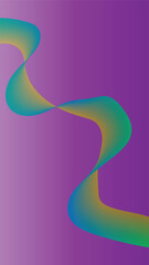 Abstract Wavy Ribbon Design on Gradient Purple Background Modern and Stylish Illustration for Web Design and Presentation Templates